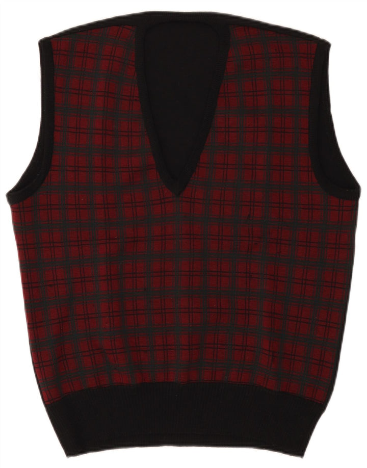 Vintage ανδρικό γιλέκο Tank Top Small Red Check