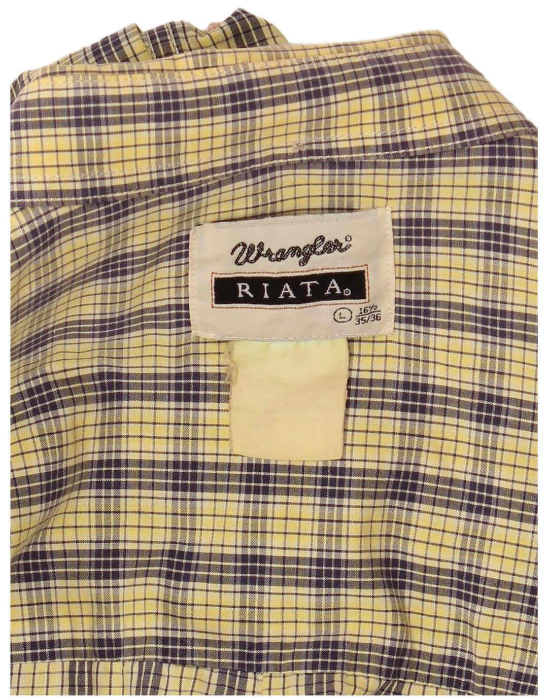 Ανδρικό πουκάμισο Riata Wrangler Size 16 1/2 Large Yellow Check