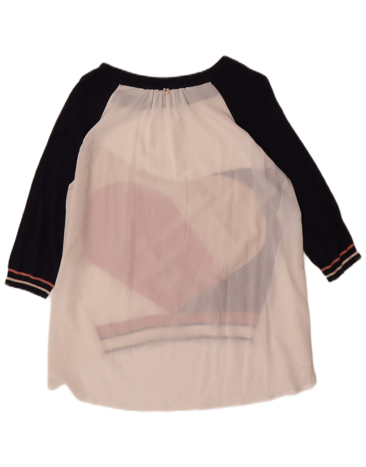 SIMONA BARBIERI Γυναικείο αφηρημένο μοτίβο τουνίκ Top UK 16 Large White