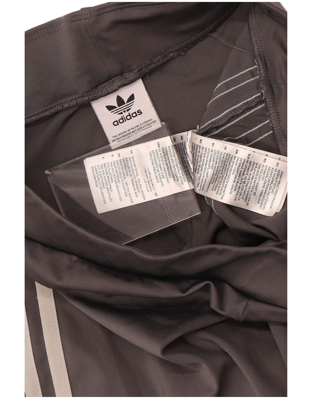 Adidas Γυναικείο κολάν Flare UK 12 Medium Grey Polyester