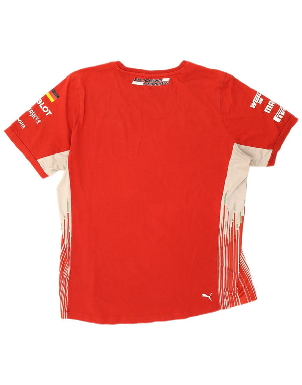 Puma Ανδρικό T-Shirt Ferrari Graphic Top XL Κόκκινο βαμβακερό