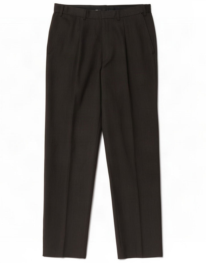 Marks & Spencer Mens Pegged Casual Trousers W32 L33 Grey Polyester
