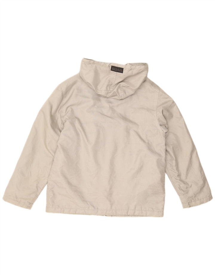 GAS Mens Windbreaker Jacket UK 36 Small Grey Nylon