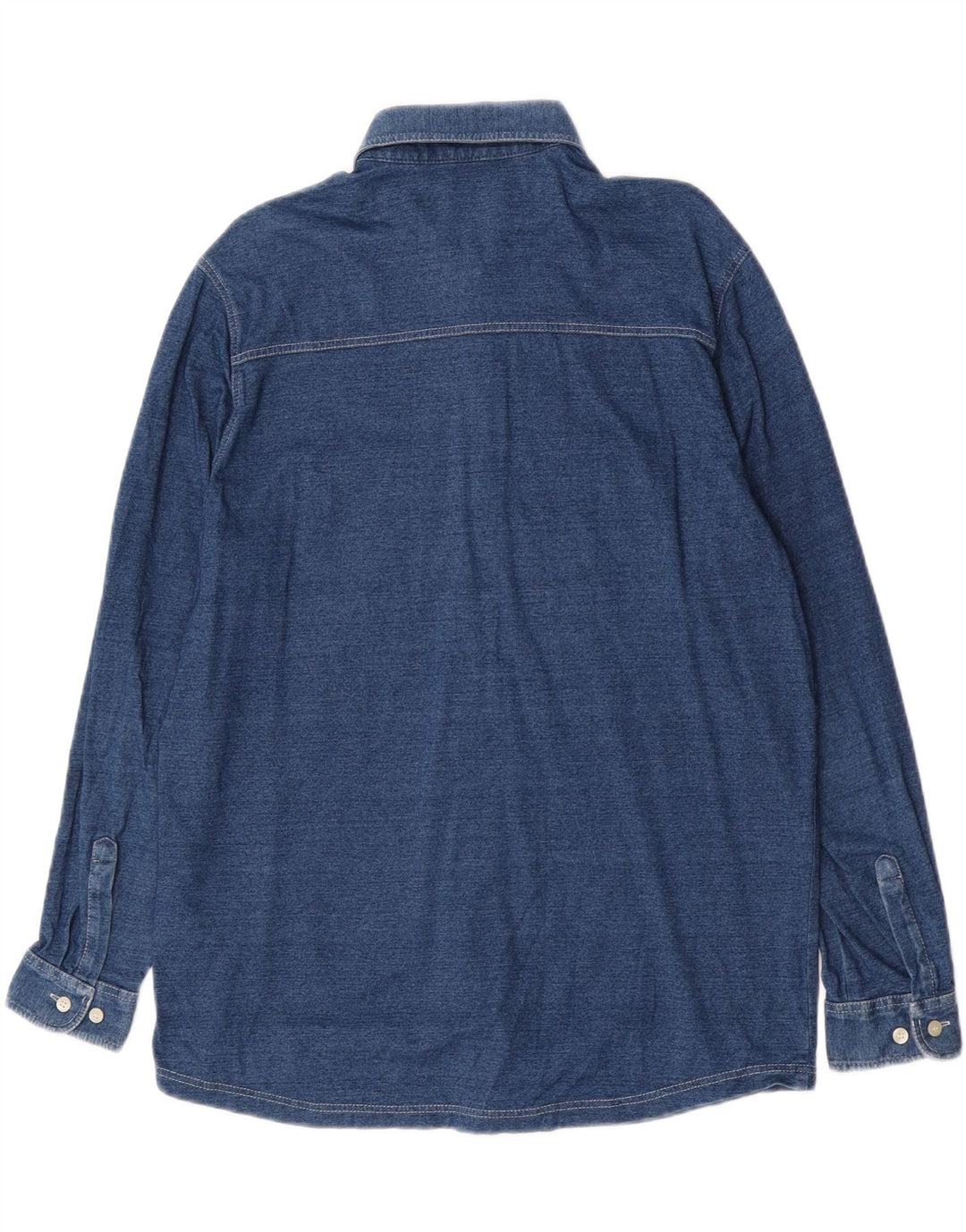 Marks & Spencer Γυναικείο πουκάμισο UK 14 Medium Navy Blue βαμβακερό