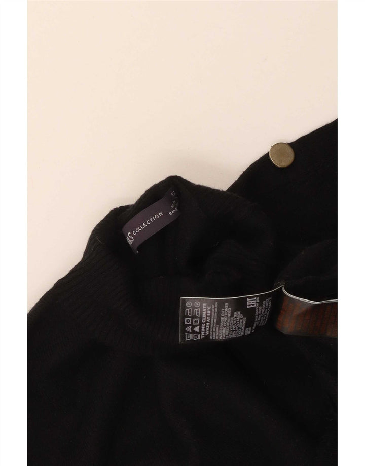 Marks & Spencer Γυναικείο πουλόβερ με λαιμό χελώνα UK 12 Medium Black