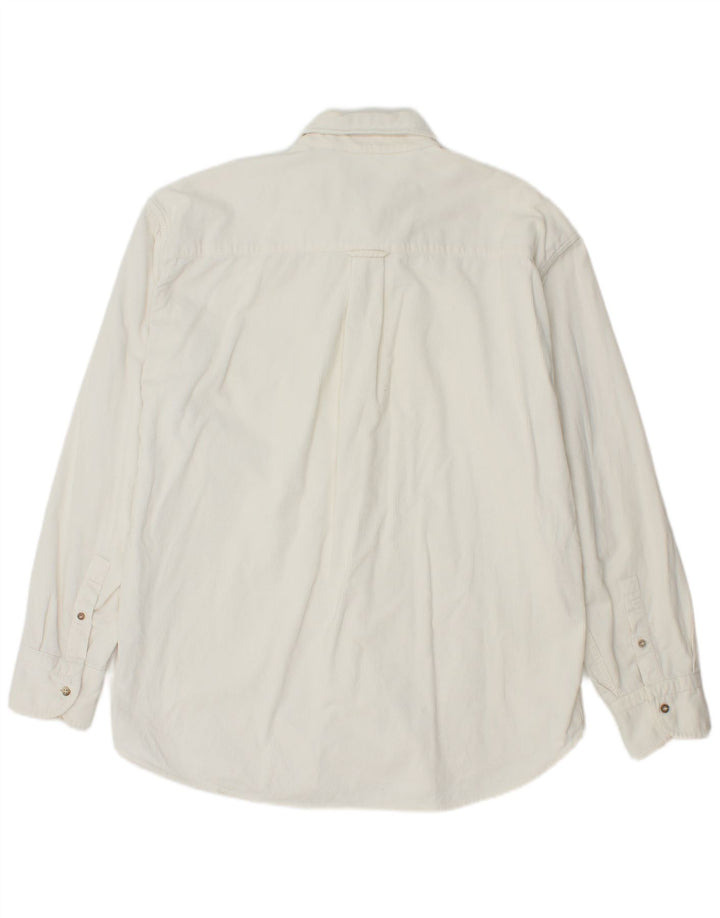 Ανδρικό κοτλέ πουκάμισο WAMPUM XL Λευκό