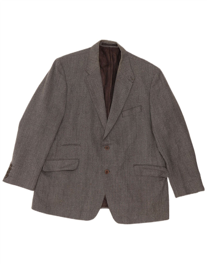 Marks & Spencer Ανδρικό αυτόγραφο μπουφάν σακάκι UK 46 XL γκρι μαλλί