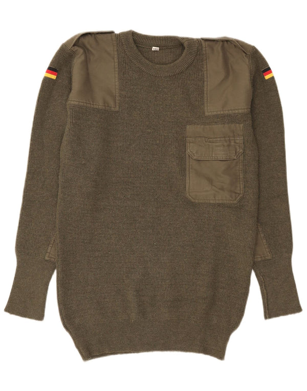Vintage Ανδρικό πουλόβερ Military Crew Neck Jumper IT 50 Medium Khaki