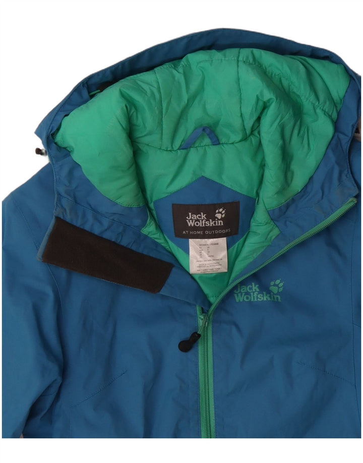 Γυναικείο τζάκετ με κουκούλα JACK WOLFSKIN UK 8 Small Blue Polyamide