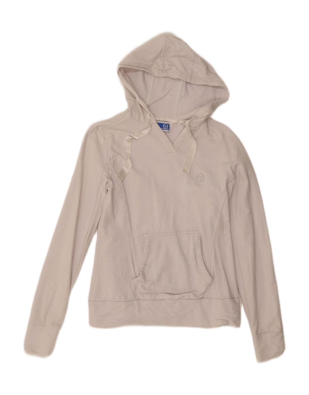 Sergio Tacchini Γυναικείο Hoodie Jumper IT 46 μεγάλο λευκό βαμβακερό