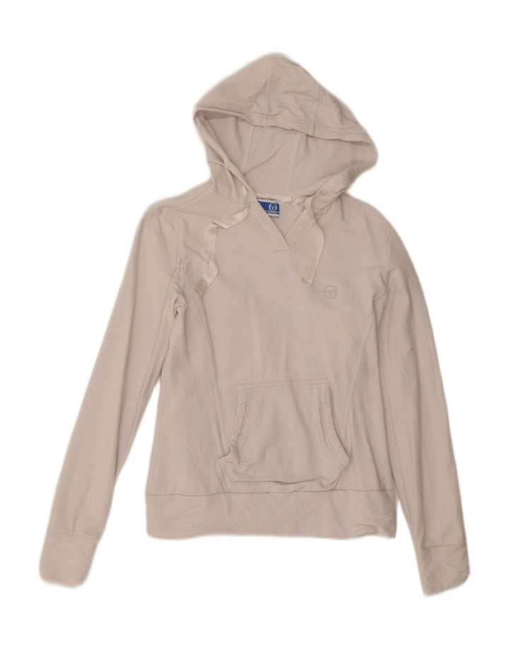 Sergio Tacchini Γυναικείο Hoodie Jumper IT 46 μεγάλο λευκό βαμβακερό