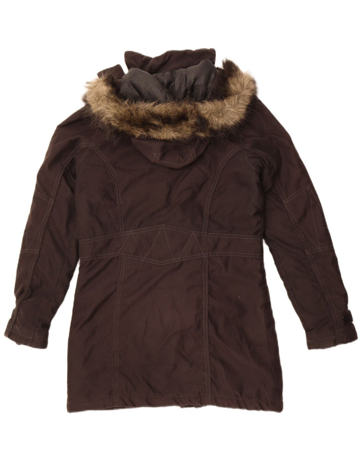 Adidas Γυναικείο μπουφάν Parka με κουκούλα UK 14 Μεσαίο Μαύρο Πολυεστέρα