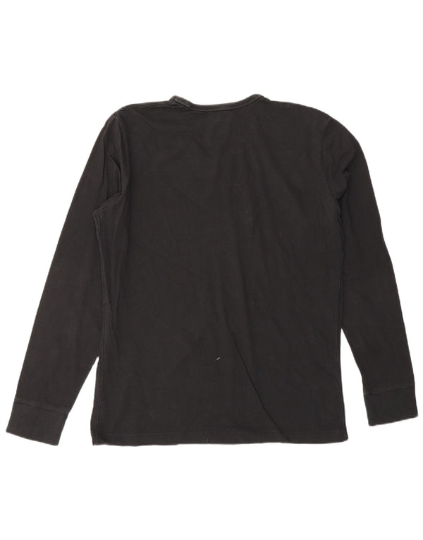 DIESEL Womens Graphic Top Long Sleeve UK 16 Large Black