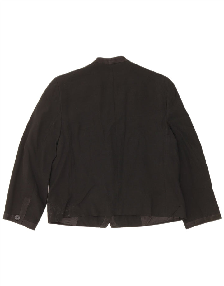 Perte από την Krizia Γυναικείο σακάκι 1 κουμπιού blazer UK 16 μεγάλο μαύρο οξικό