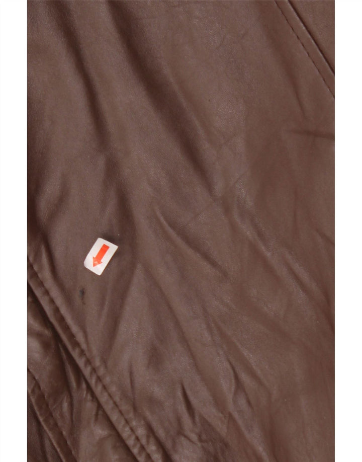 VINTAGE Ανδρικό Δερμάτινο Μπουφάν IT 56 3XL Καφέ