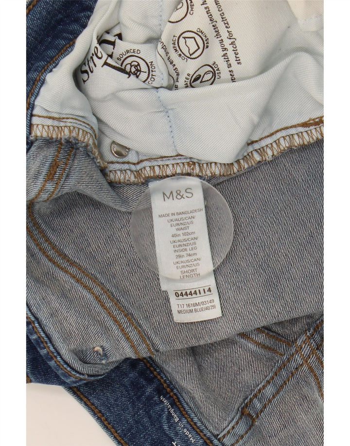 Ανδρικό τζιν ίσιο Marks & Spencer W40 L29 Μπλε βαμβακερό