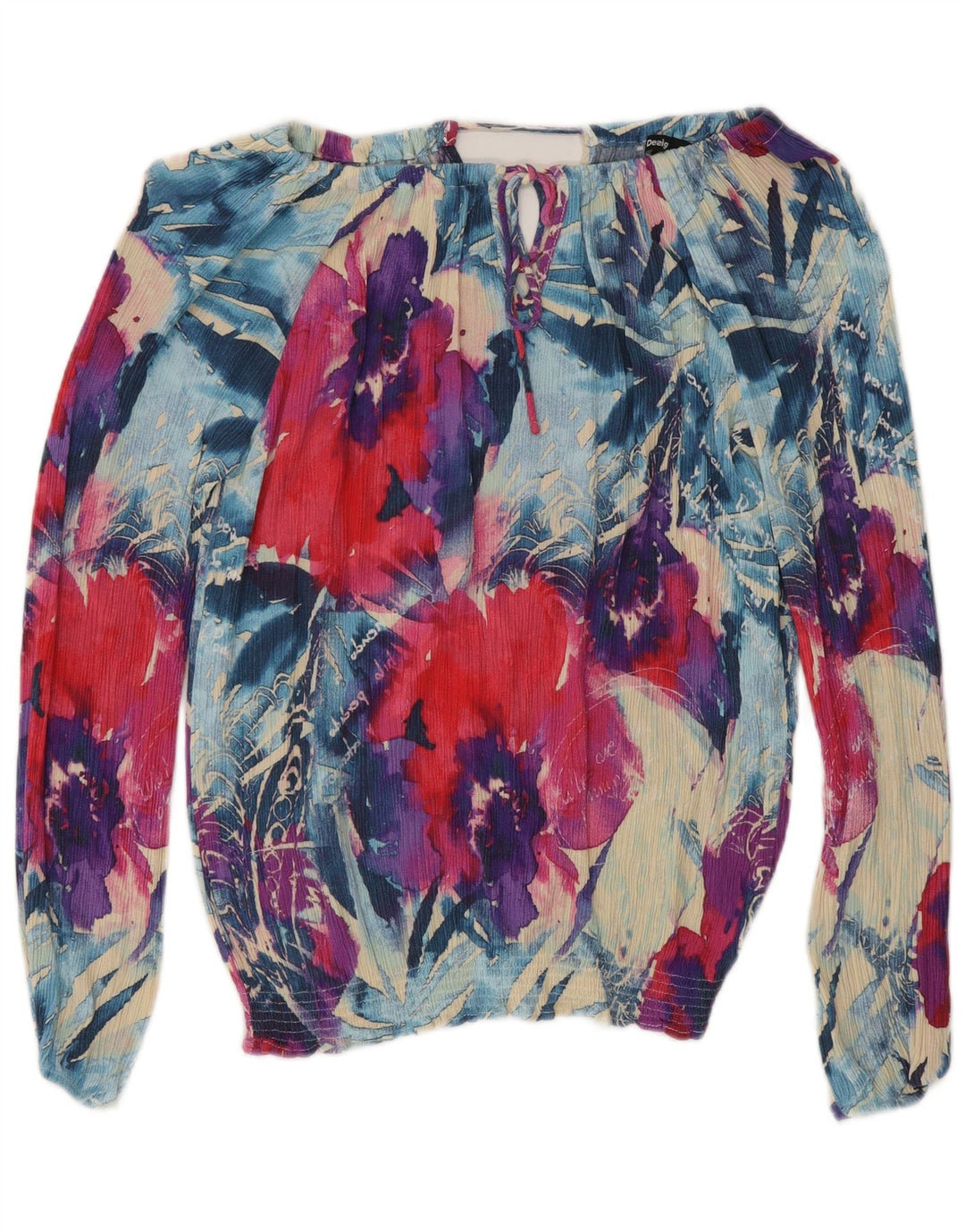 Γυναικείο Desigual Graphic Off Shoulder Top 10 UK Small πολύχρωμο λουλουδάτο