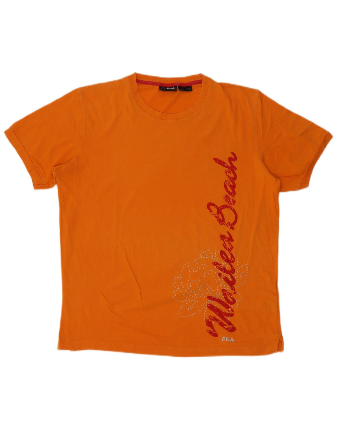 Ανδρικό γραφικό T-Shirt Fila Top Μεσαίο πορτοκαλί βαμβακερό