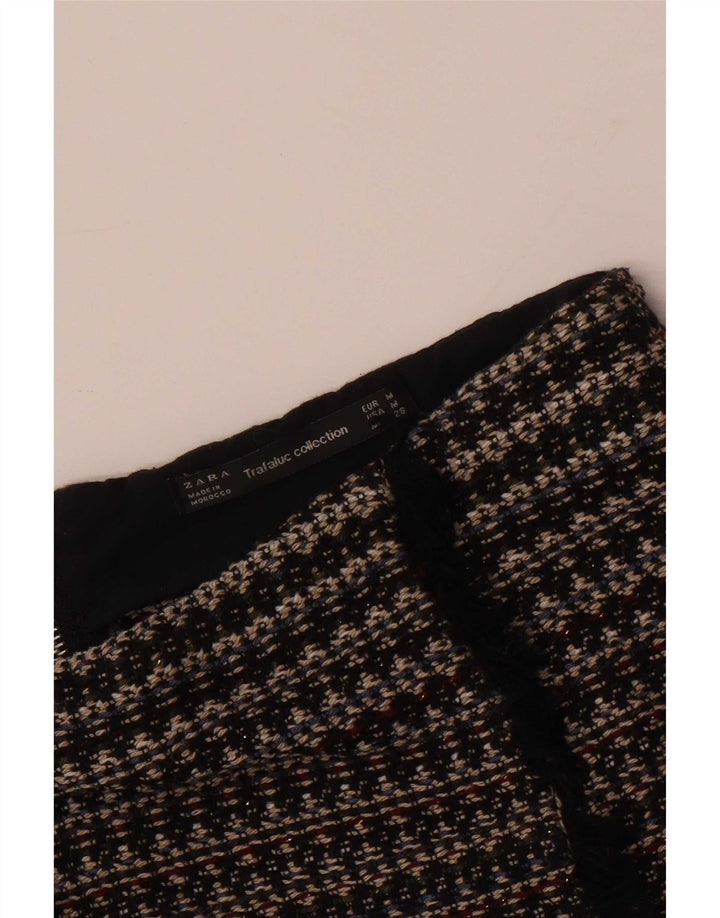 Zara Γυναικεία Μίνι Φούστα Trafaluc Medium W28 Μαύρη ριγέ