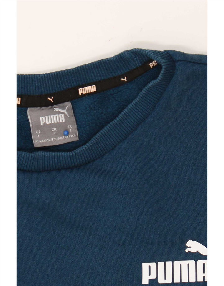 Puma Γυναικείο Φούτερ μεγάλου μεγέθους Jumper UK 10 Small μπλε βαμβακερό