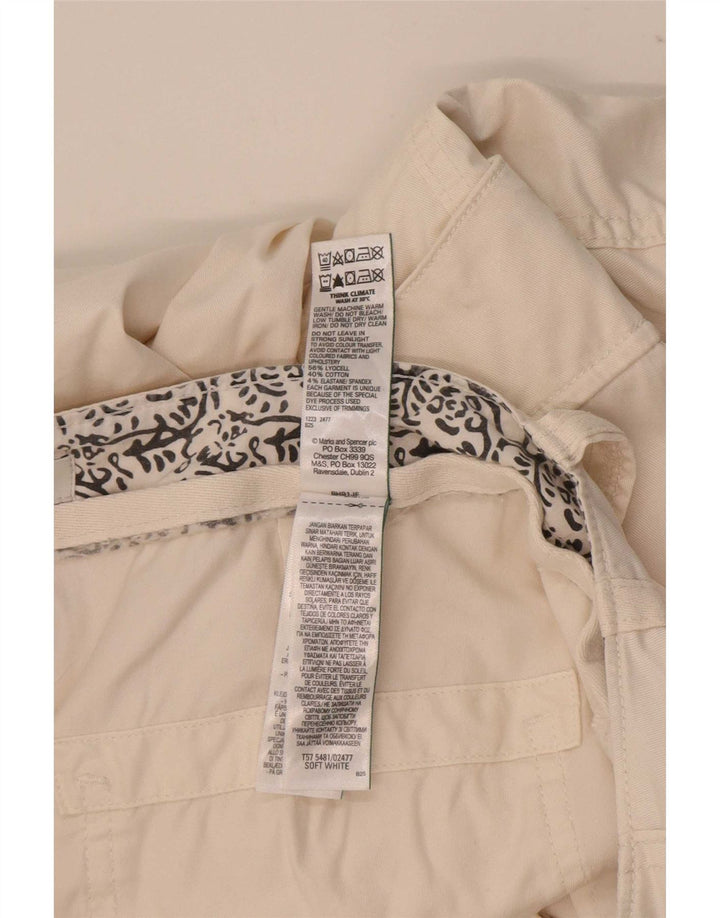 Marks & Spencer Γυναικείο Παντελόνι Cargo UK 14 Large W34 L29 Off White