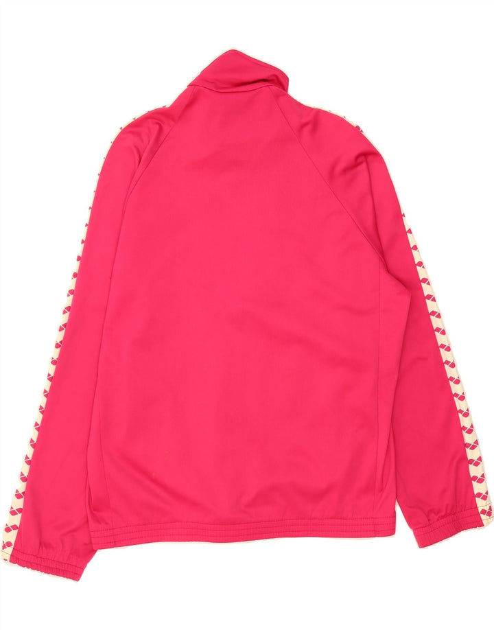 ARENA Girls Graphic Tracksuit Top Jacket 14-15 Years Pink Polyester Vintage Arena and Second-Hand Arena from Messina Hembry 