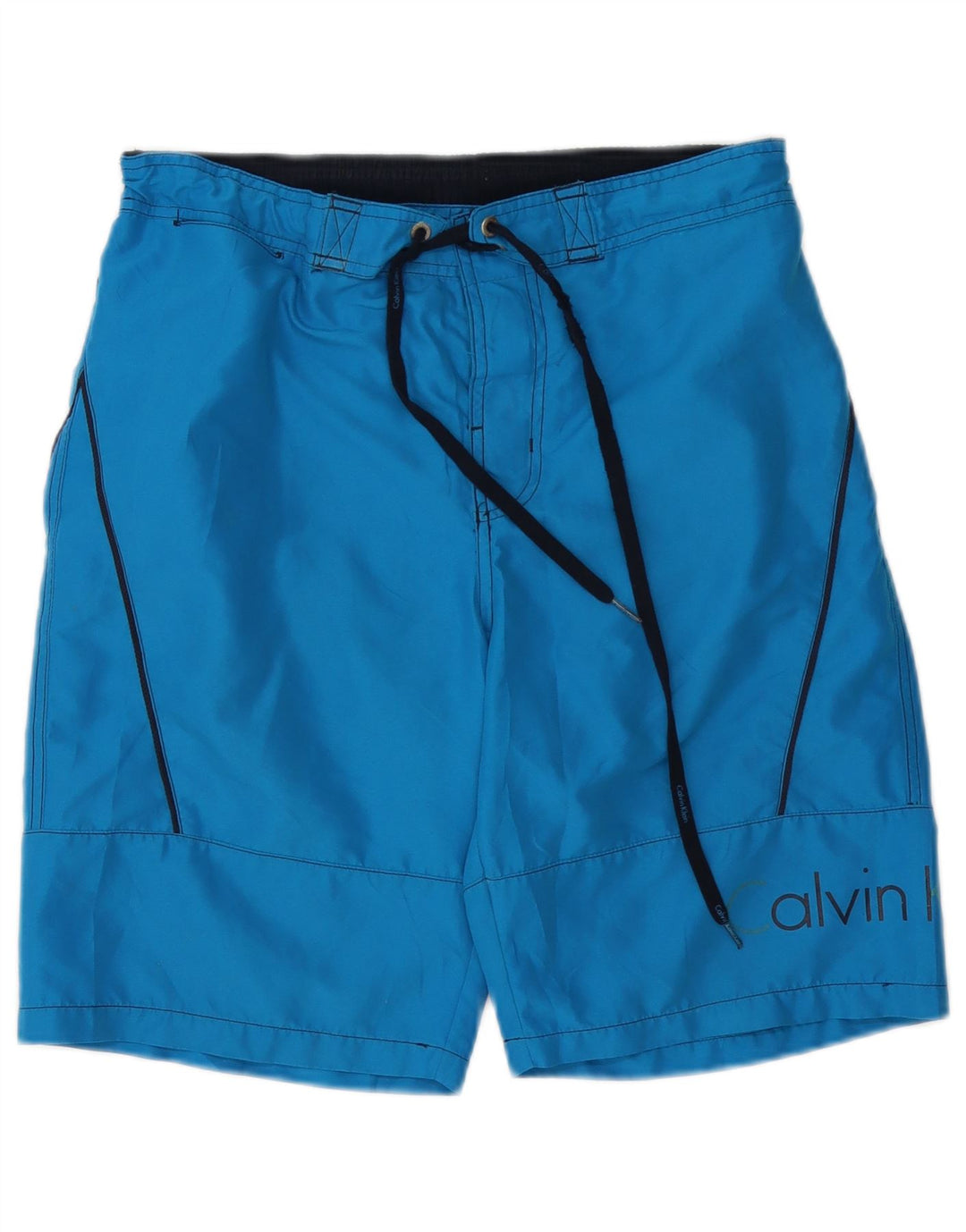 Γραφικό ανδρικό σορτς κολύμβησης Calvin Klein Μικρό μπλε πολυεστέρα