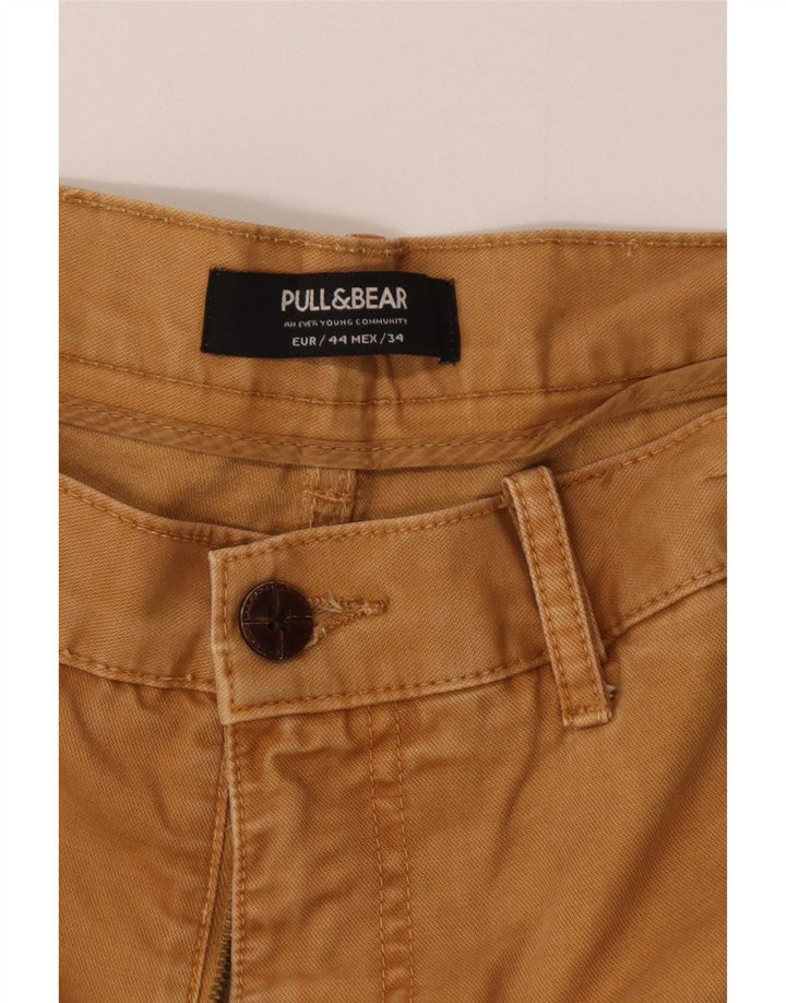 Pull & Bear Ανδρικό Slim παντελόνι Chino EU 44 Large W34 L32 Beige βαμβακερό