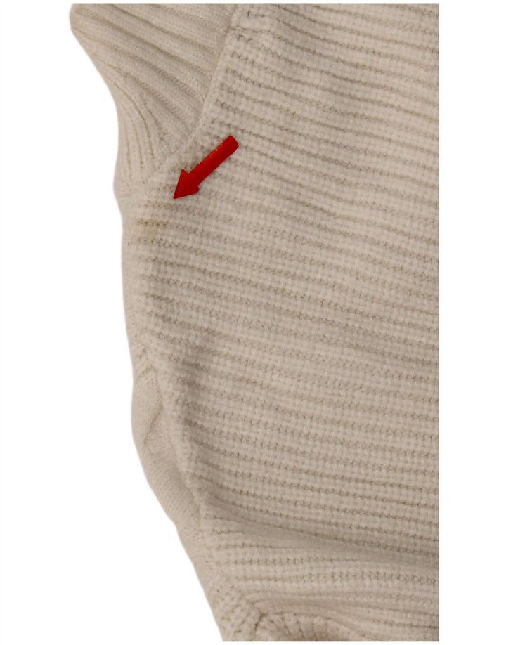 Marks & Spencer Γυναικείο πουλόβερ με λαιμό χελώνα UK 14 Medium White