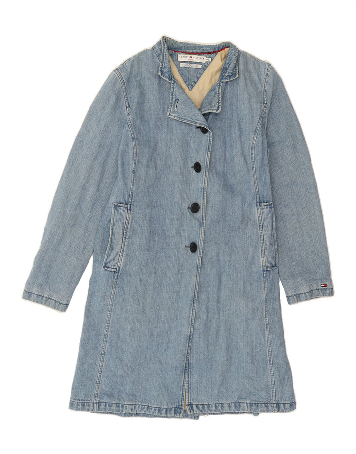 TOMMY HILFIGER Womens Denim Coat UK 14 Medium Blue Cotton Vintage Tommy Hilfiger and Second-Hand Tommy Hilfiger from Messina Hembry 
