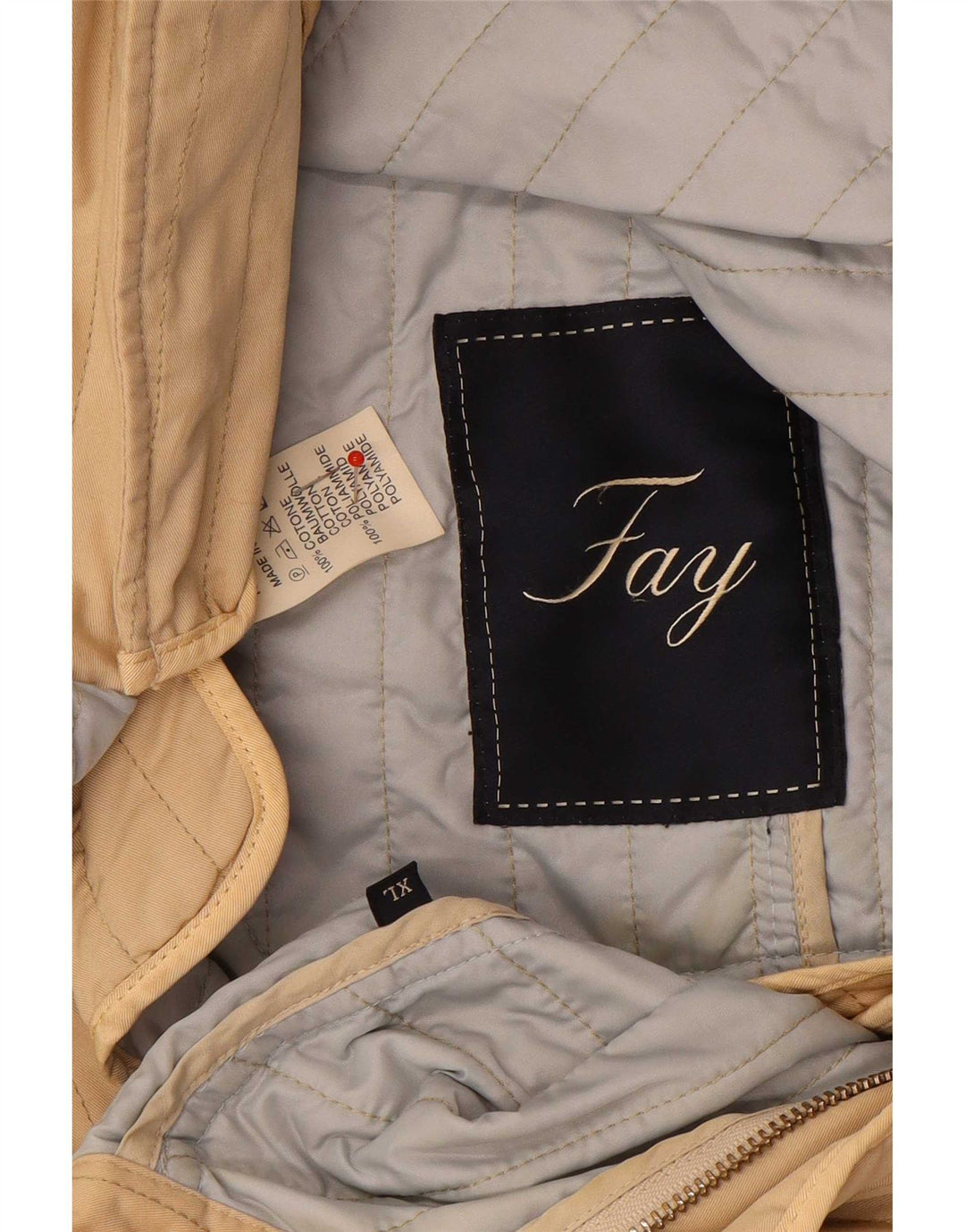 Fay Γυναικείο Καπιτονέ Μπουφάν UK 18 XL Μπεζ βαμβακερό