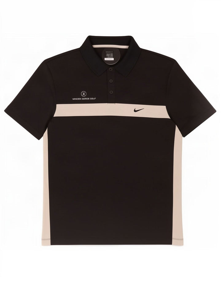 Ανδρικό μπλουζάκι πόλο Nike UK 42/44 Μεγάλο μαύρο χρώμα πολυεστέρα