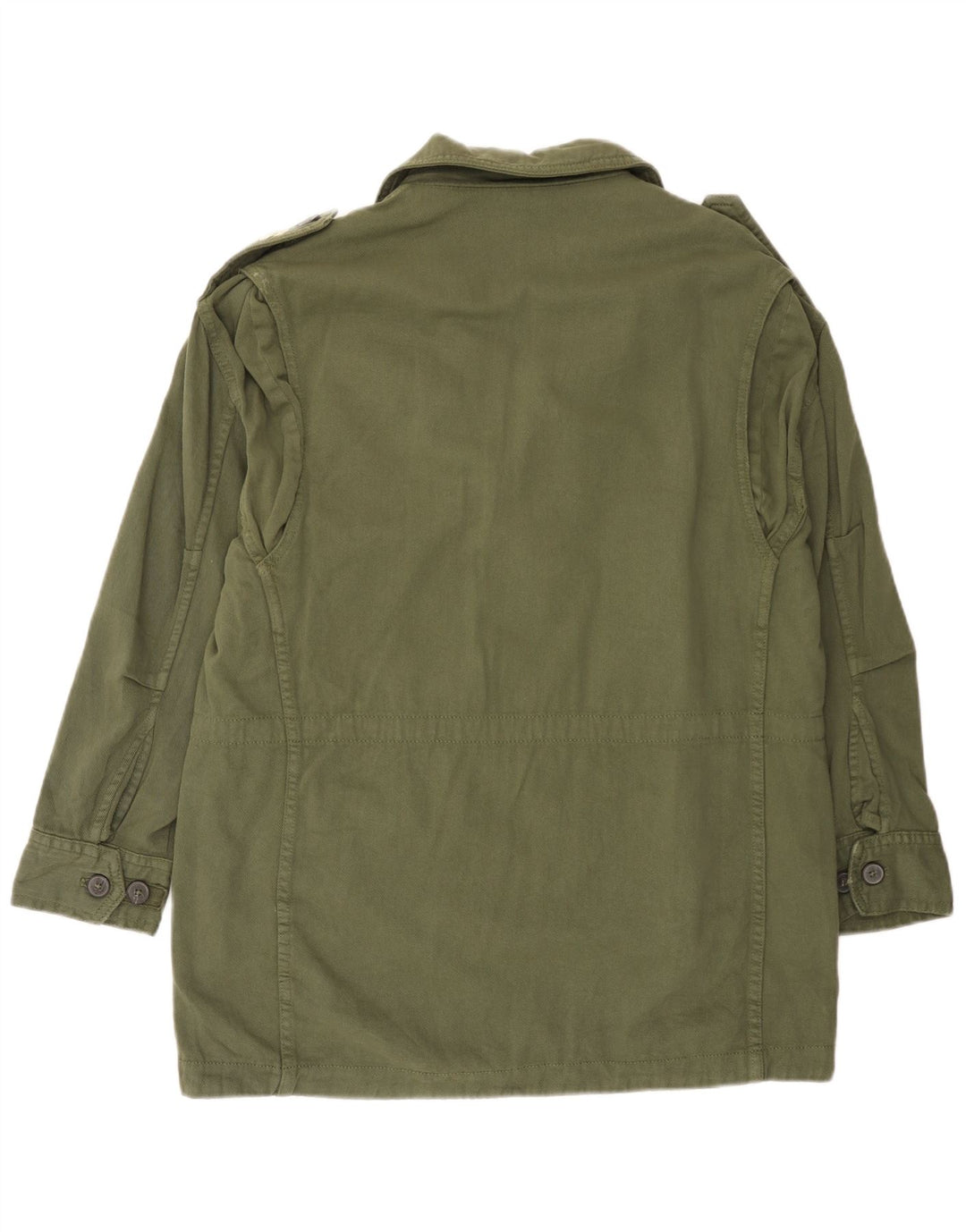 Zara Γυναικείο Military Jacket UK 16 Large Khaki Cotton