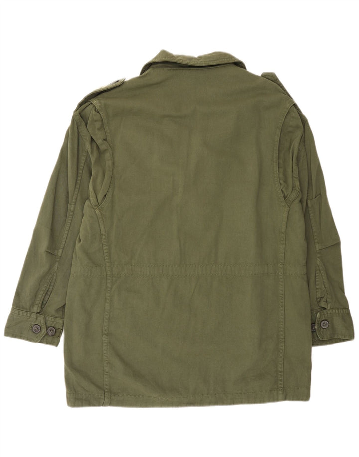 Zara Γυναικείο Military Jacket UK 16 Large Khaki Cotton