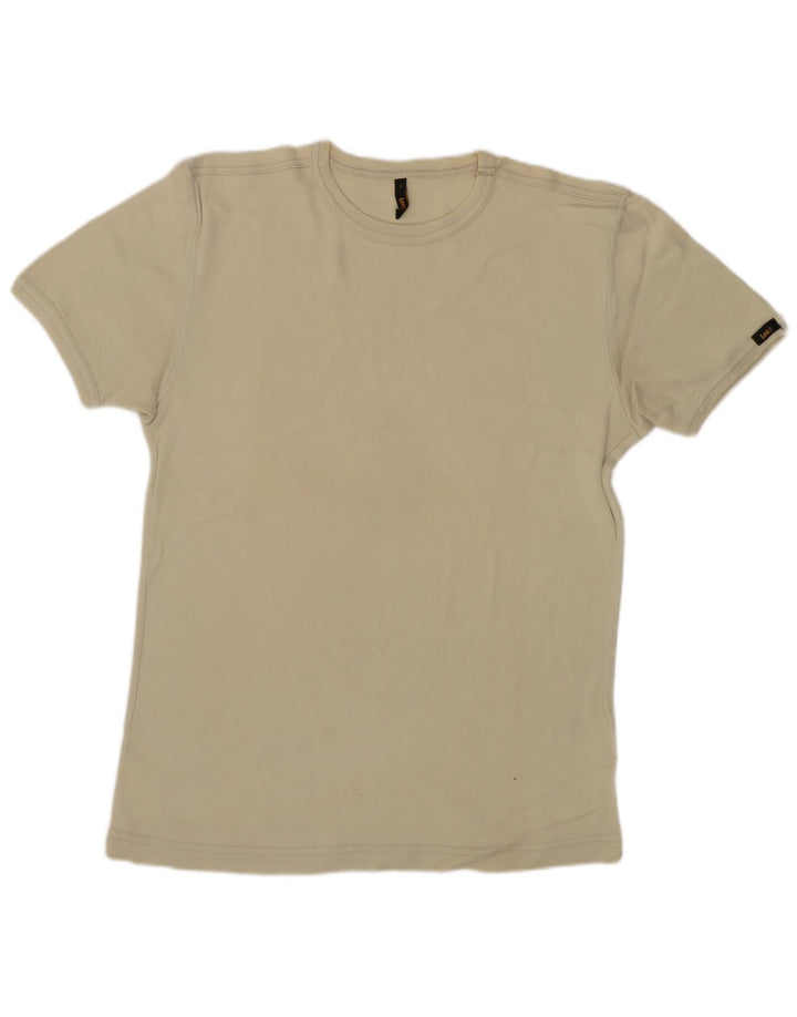 Lee Γυναικείο T-Shirt Top UK 14 Large Beige βαμβακερό