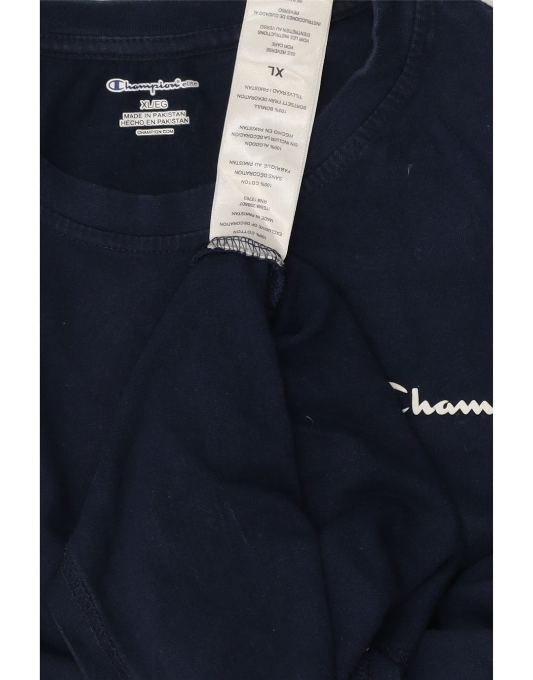 Ανδρικό τοπ Champion μακρυμάνικο XL Navy Blue Cotton