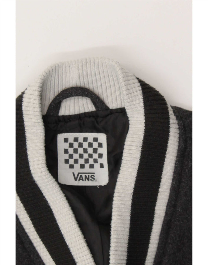 Vans Γυναικείο Μπουφάν Varsity UK 14 Medium Grey Colorblock Wool