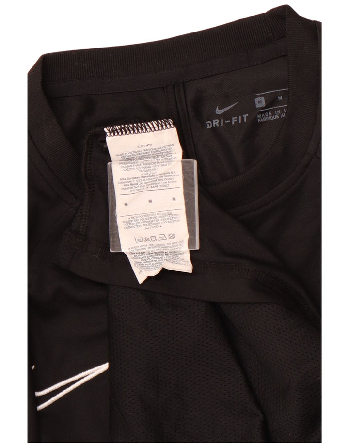 Ανδρικό μπλουζάκι NIKE Top μεσαίο μαύρο πολυεστερικό αθλητικό