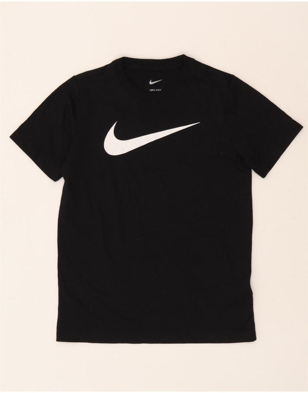 Nike Boys Graphic T-Shirt Top 10-11 Years Medium Black Polyester