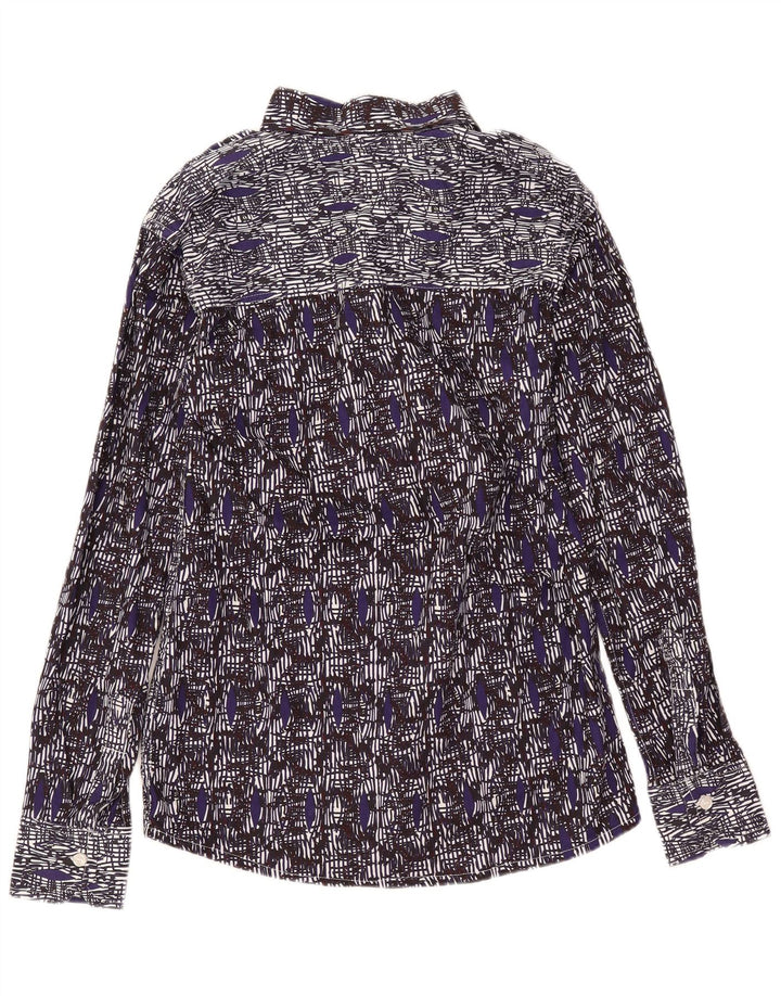 Vintage Ανδρικό πουκάμισο Μικρό Navy Blue γεωμετρικό