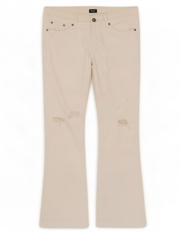 Dolce & Gabbana Γυναικεία Ittierre Distressed Bootcut Jeans W29 L32 White