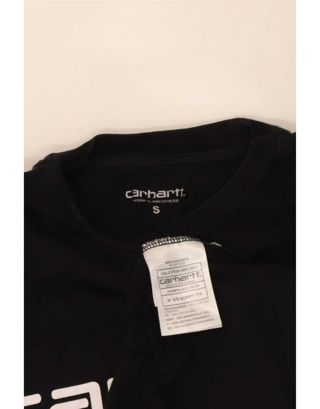 Ανδρικό γραφικό μπλουζάκι Carhartt Top Μικρό μαύρο βαμβακερό