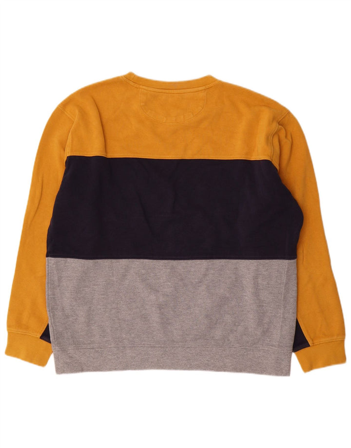 Ανδρικό φούτερ Zara Jumper Μεγάλο Κίτρινο Colourblock Βαμβακερό