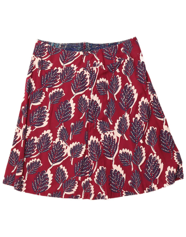 WHITE STUFF Γυναικεία φούστα A-Line UK 14 Μεγάλη W34 Ροζ φλοράλ βισκόζη