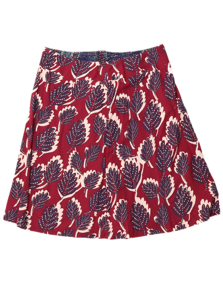 WHITE STUFF Γυναικεία φούστα A-Line UK 14 Μεγάλη W34 Ροζ φλοράλ βισκόζη