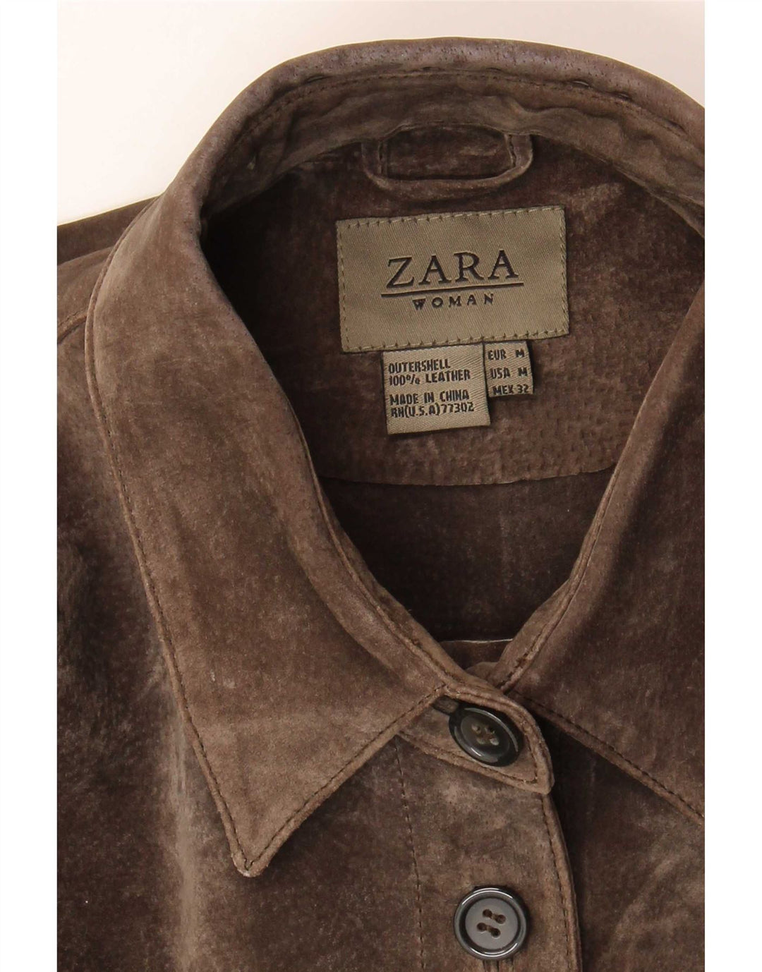 Zara Γυναικείο Suede Jacket UK 14 Medium Brown Δερμάτινο