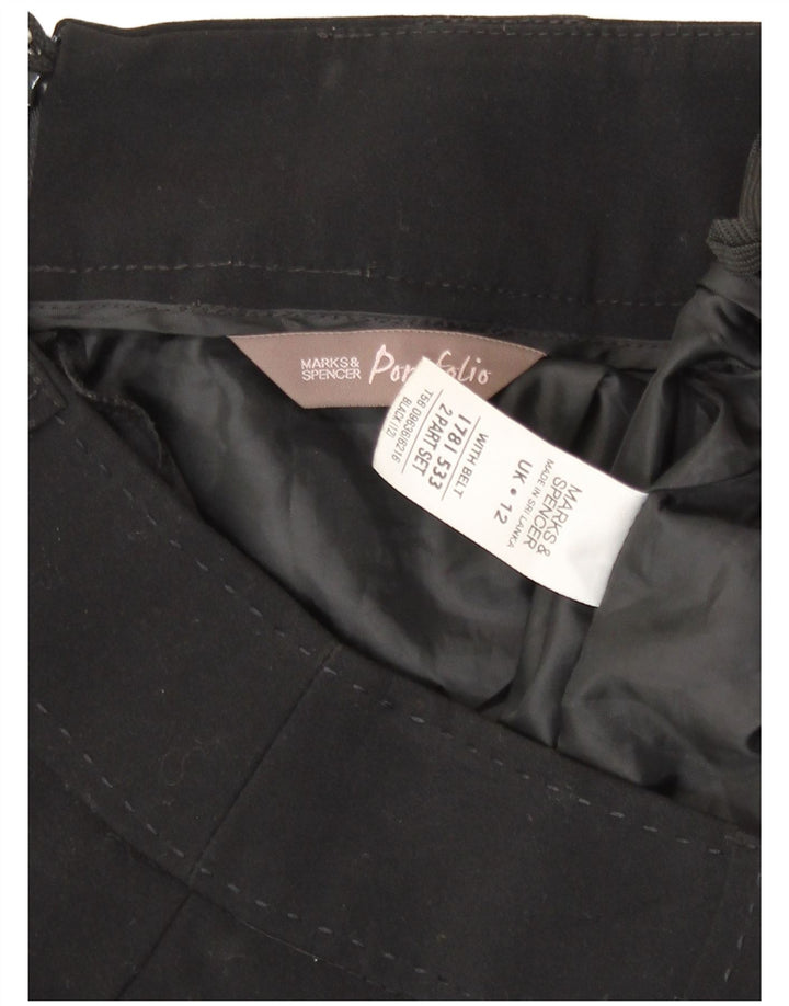 Marks & Spencer Γυναικεία Pencil Φούστα UK 12 Medium W30 Black Polyester