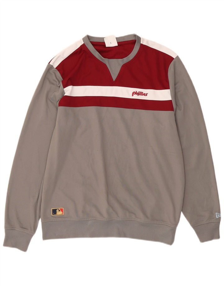 NEW ERA Ανδρικό φούτερ Cooperstown Jumper με μεγάλο γκρι χρώμα
