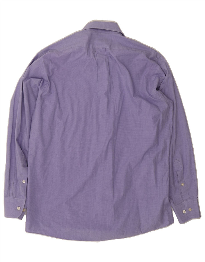 CHAPS Mens Wrinkle Free Classic Fit Shirt Size 15 Medium Purple Check Vintage Chaps and Second-Hand Chaps from Messina Hembry 
