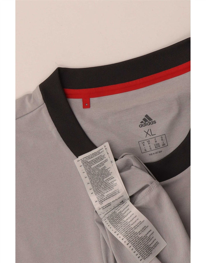 Ανδρικό γραφικό T-Shirt Adidas Top XL Grey Polyester
